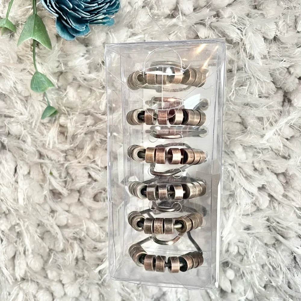 New with tags OIL RUBBED BRONZE SHOWER CURTAIN HOOKS 12